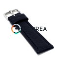 Ремешок для спортивных часов из кожи черный Romiks RRB-020 - 5